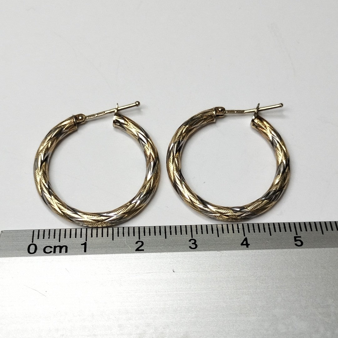ARRACADAS PAR ORO,ORO BLANCO 14 K 3,10 GRMS (SEMINUEVO)