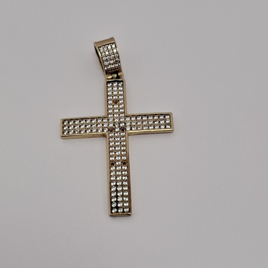 K1 4,00 GRMS 8 K ESPECIFICACIONES COMPLEMENTARIAS CRUZ CON CIRCONIAS (FALTAN 5) (SEMINUEVO)