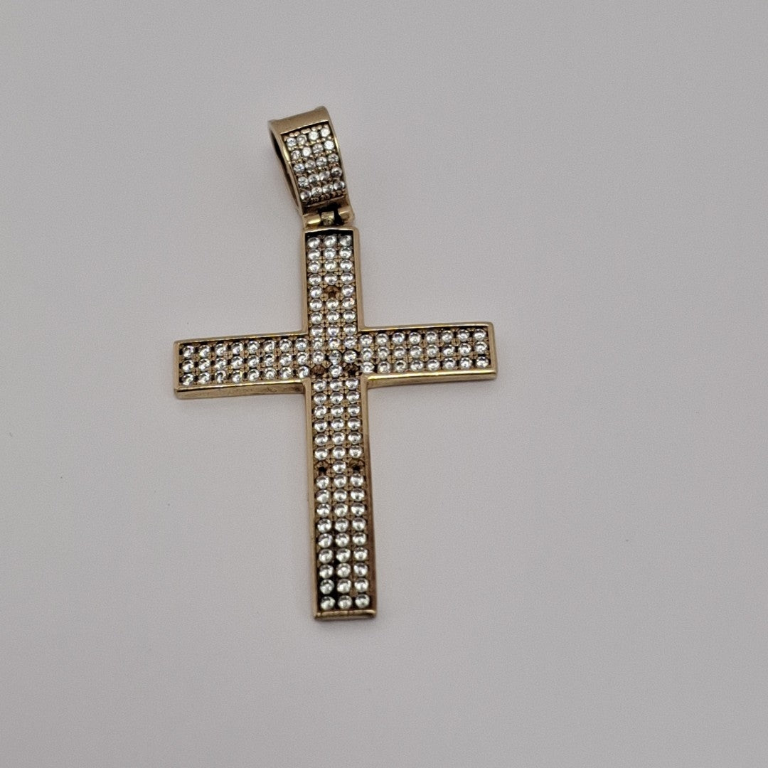 K1 4,00 GRMS 8 K ESPECIFICACIONES COMPLEMENTARIAS CRUZ CON CIRCONIAS (FALTAN 5) (SEMINUEVO)