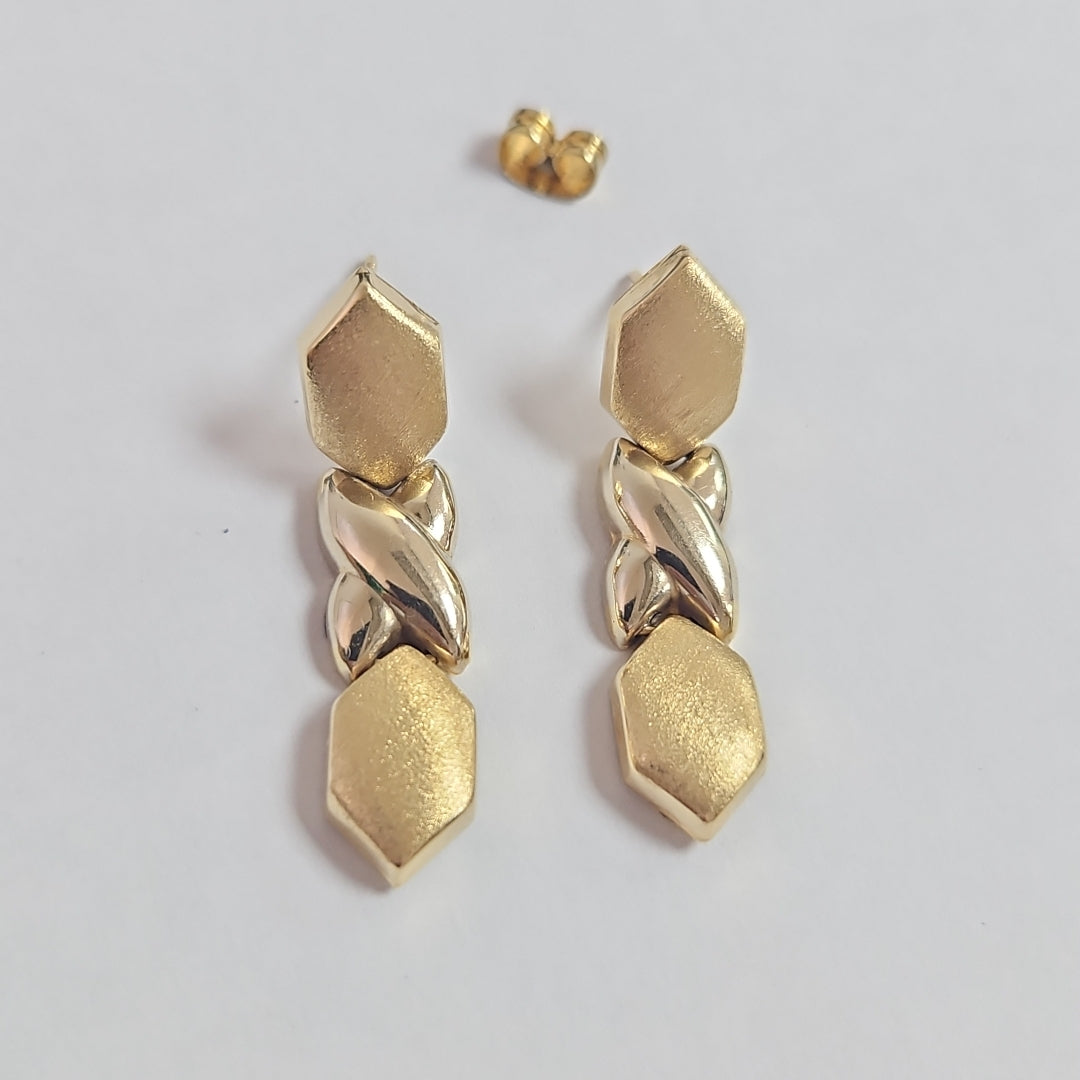 ARETES PAR ORO 14 K 3,20 GRMS (SEMINUEVO)