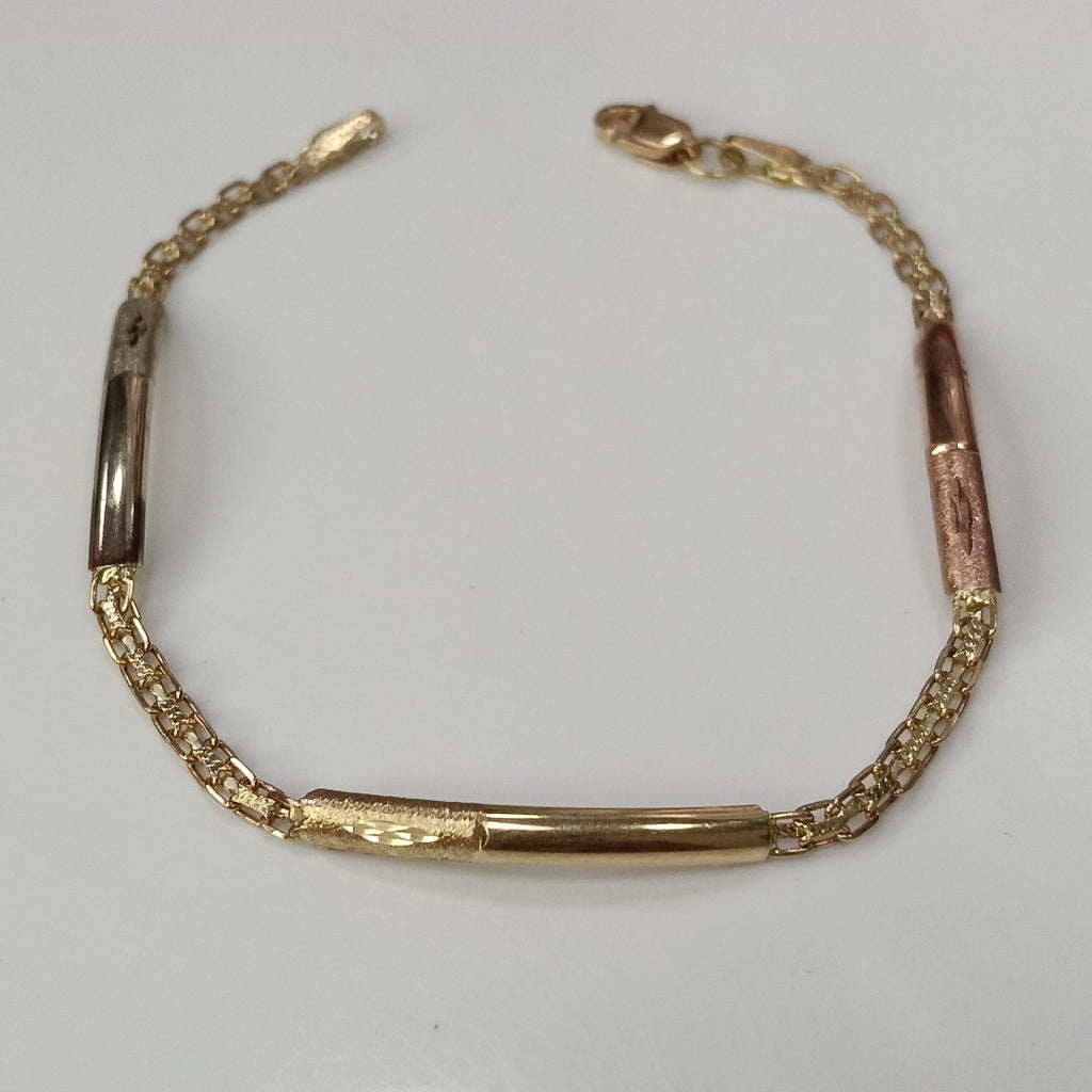 PULSERA ORO COMBINADO 10 K 2,60 GRMS (SEMINUEVO)