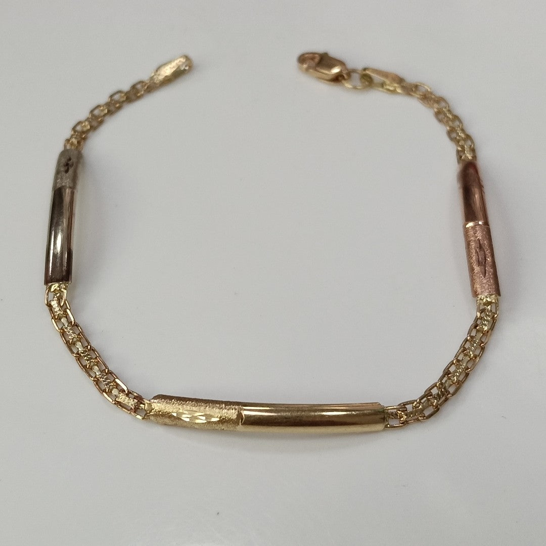 PULSERA ORO COMBINADO 10 K 2,60 GRMS (SEMINUEVO)