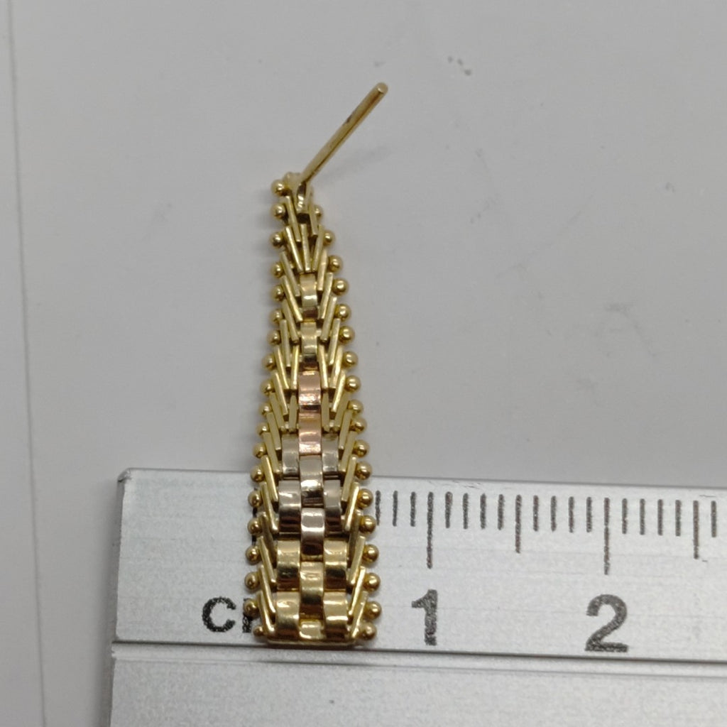 ARETES PAR ORO,ORO COMBINADO 10 K 3,30 GRMS (SEMINUEVO)