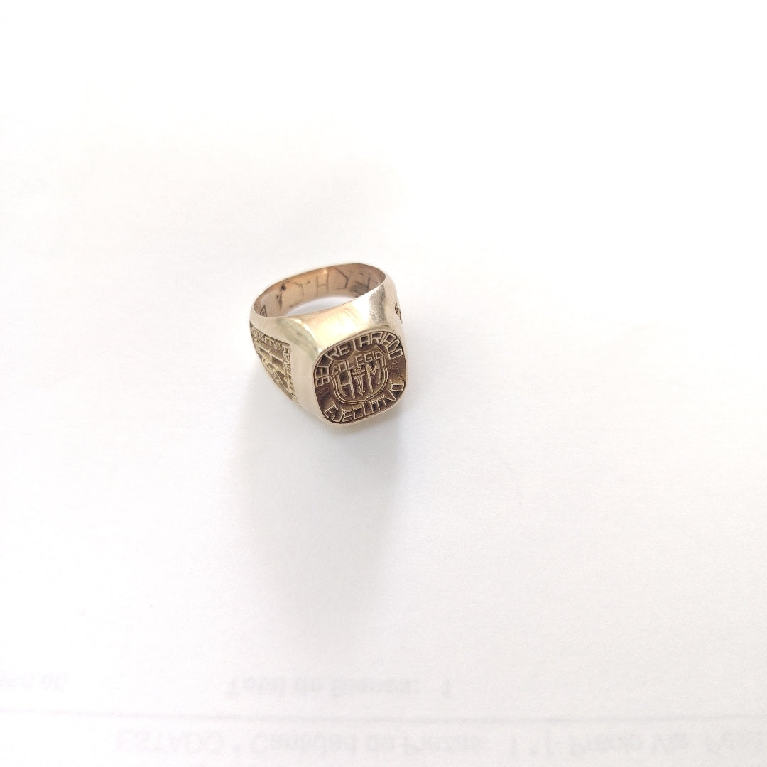 ANILLO DE GRADUACIÓN ORO 10 K 9,60 GRMS (SEMINUEVO)