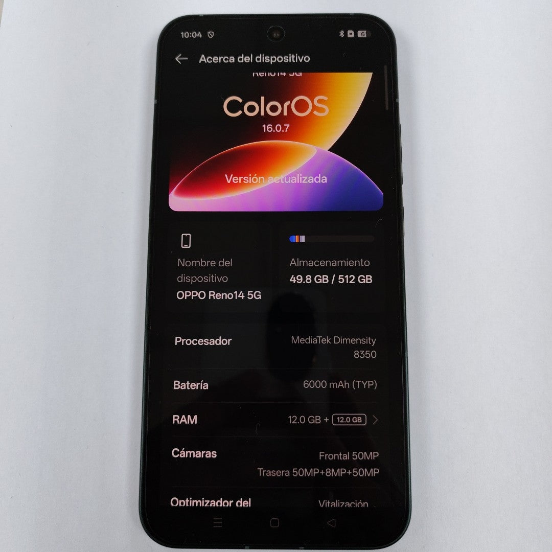 CELULAR OPPO RENO14 5G CPH2737 (2025) 512 GB 12 GB RAM (SEMINUEVO)