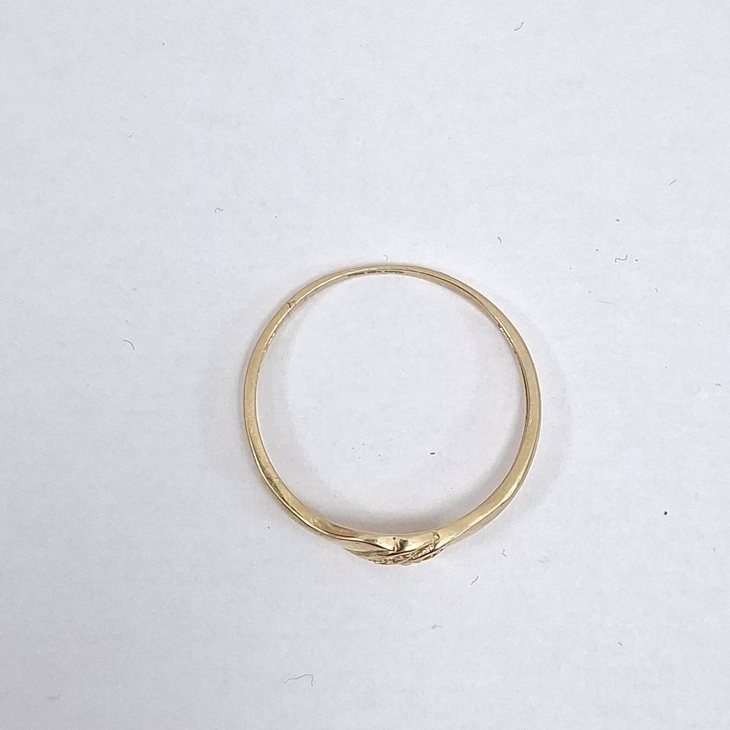 ANILLO ANILLITO C CIRCONIAS 14K 8.5 TALLA 1.1 GR (NUEVO)