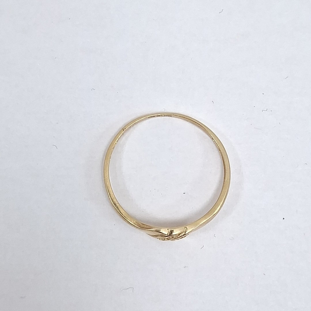 ANILLO ANILLITO C CIRCONIAS 14K 8.5 TALLA 1.1 GR (NUEVO)