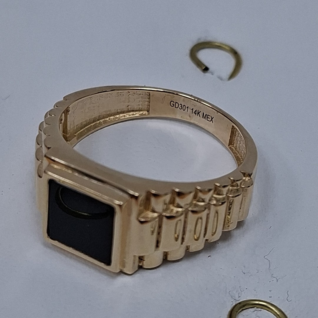 ANILLO C ONIX 14K 11 TALLA 8.4 GR (NUEVO)
