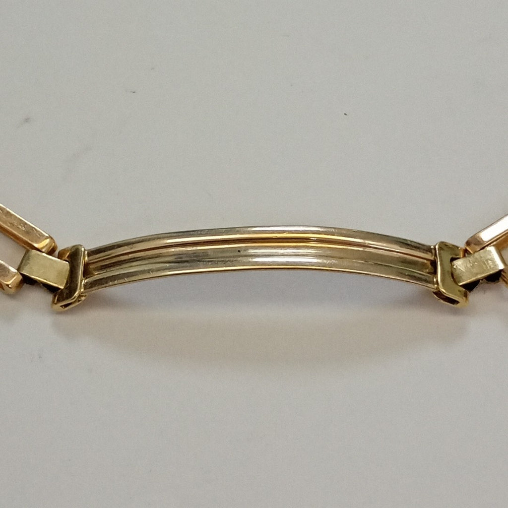 PULSERA ORO COMBINADO 14 K 13.3 GRMS (SEMINUEVO)