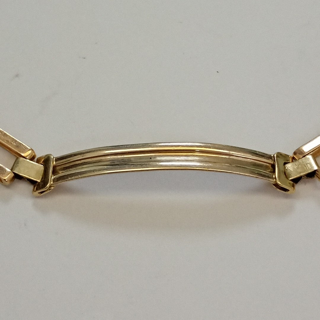 PULSERA ORO COMBINADO 14 K 13.3 GRMS (SEMINUEVO)