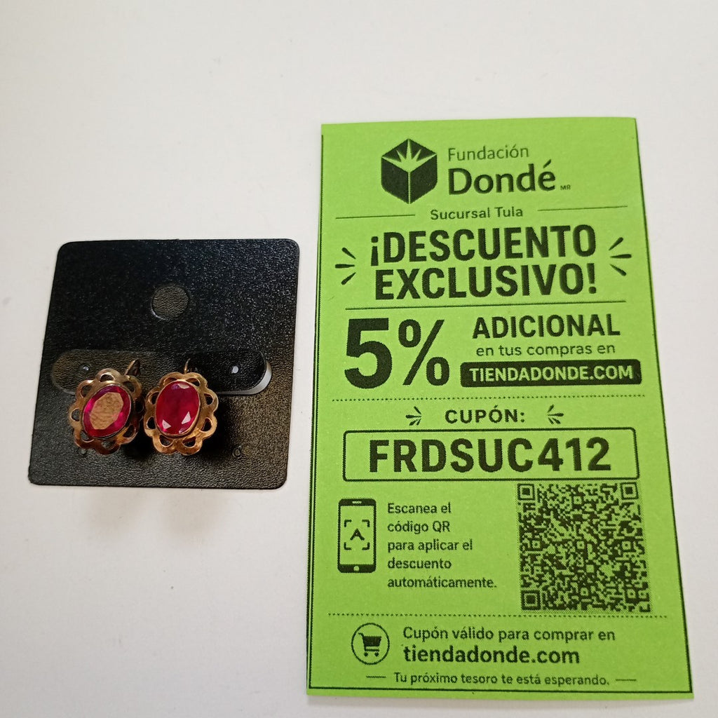 ARETES PAR ORO 8 K 1,10 GRMS (SEMINUEVO)