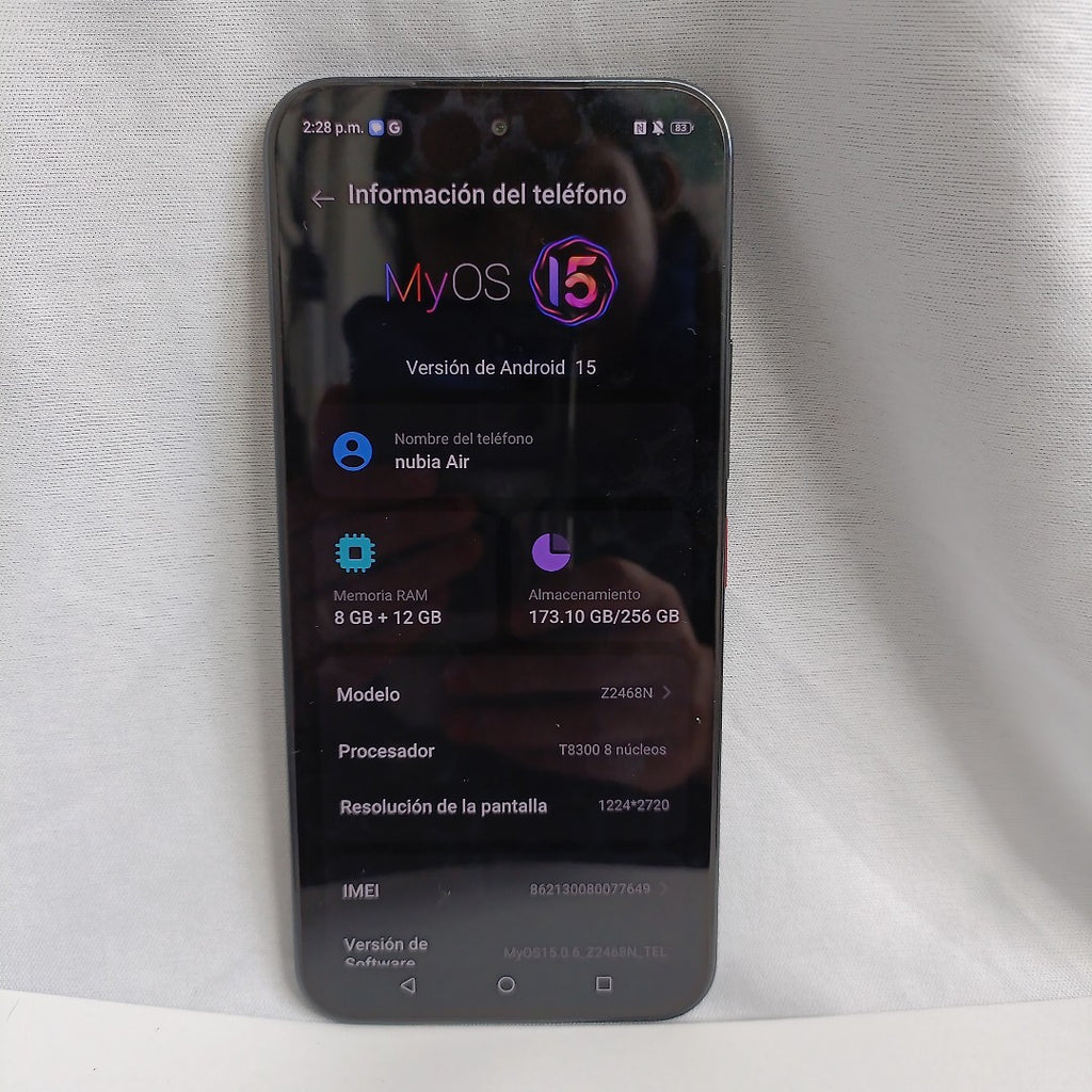 CELULAR NUBIA AIR Z2468N (2025) 256 GB 8 GB RAM (SEMINUEVO)