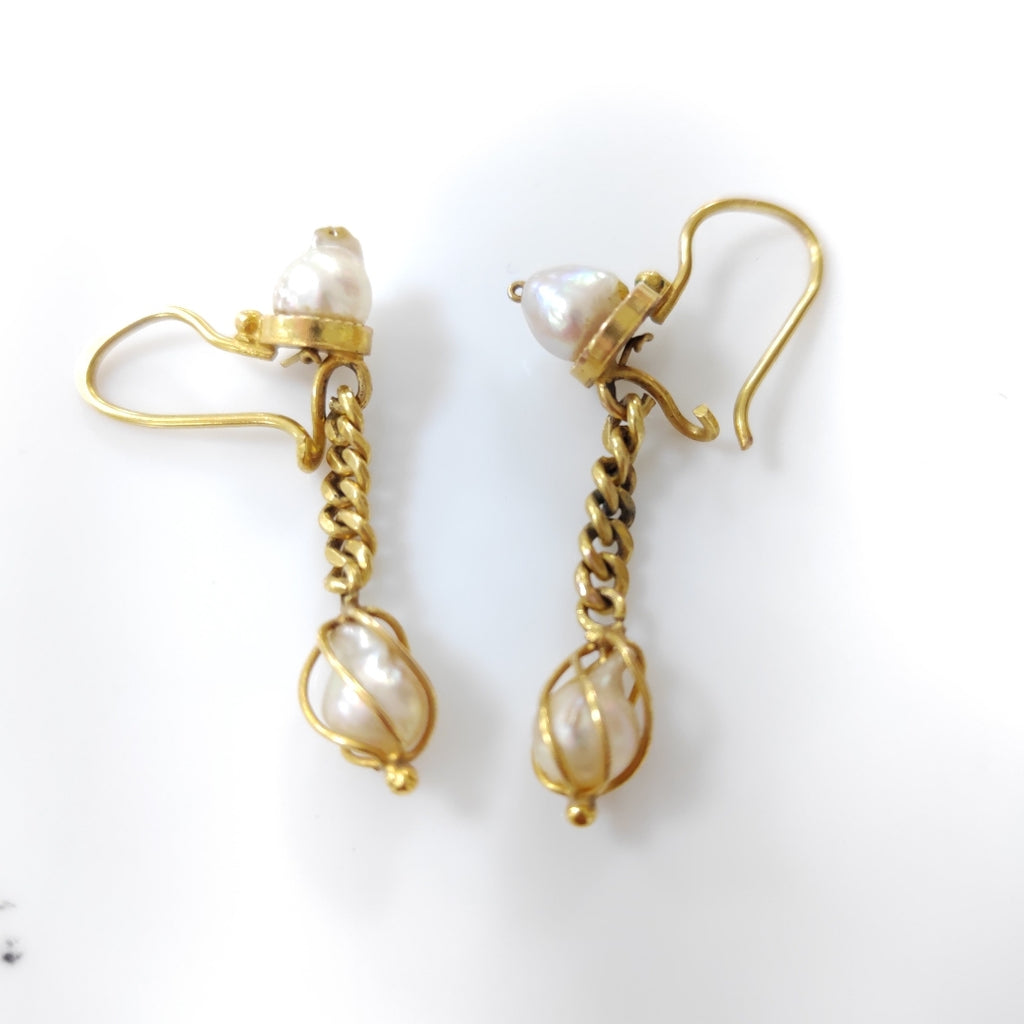 ARETES PAR ORO 14 K 5.3 GRMS (SEMINUEVO)