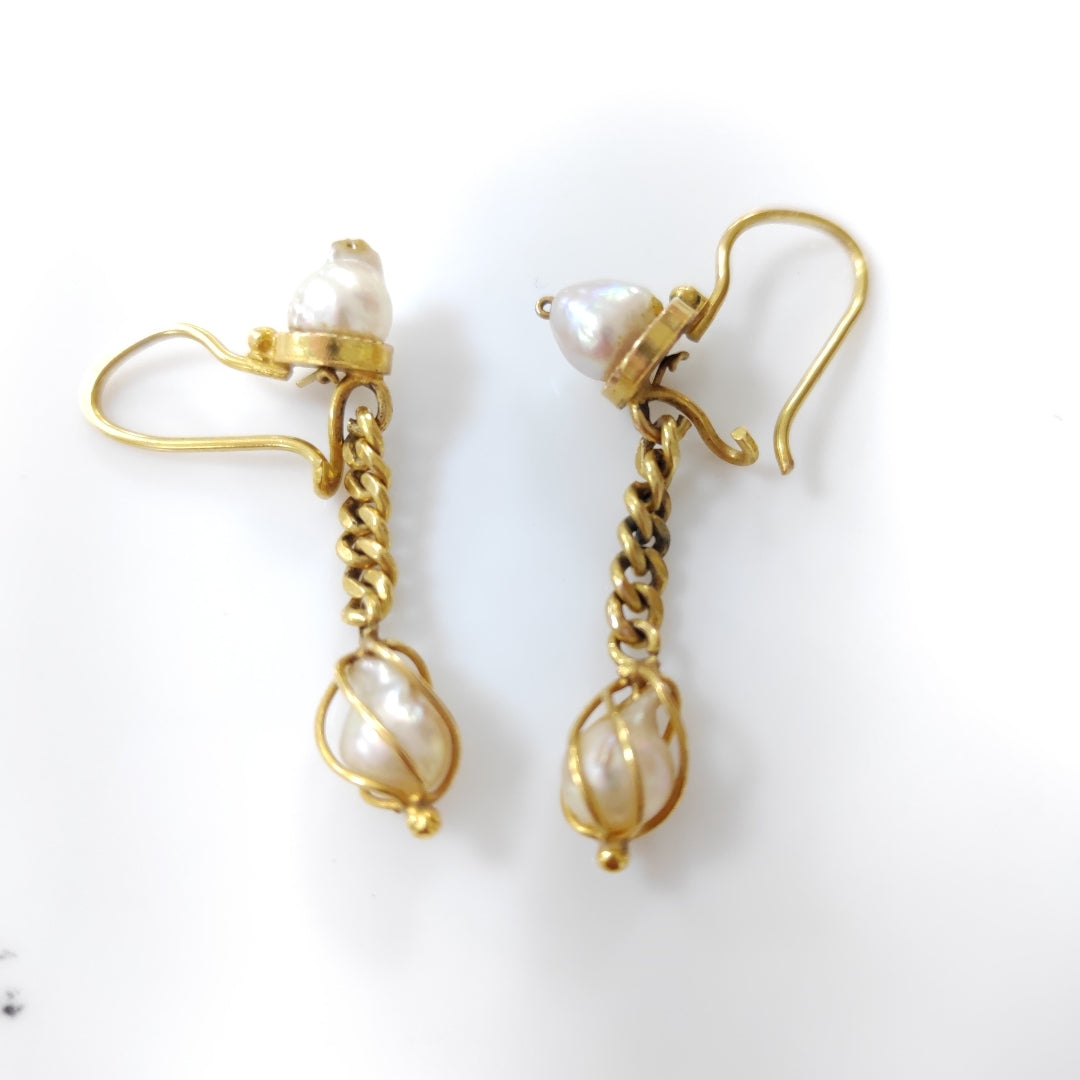 ARETES PAR ORO 14 K 5.3 GRMS (SEMINUEVO)