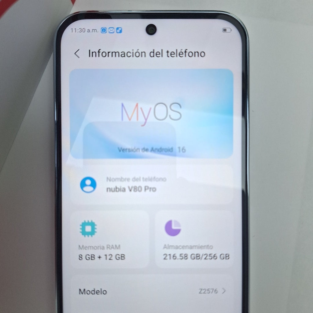 CELULAR NUBIA V80 PRO Z2576 (2025) 256 GB 8 GB RAM (SEMINUEVO)