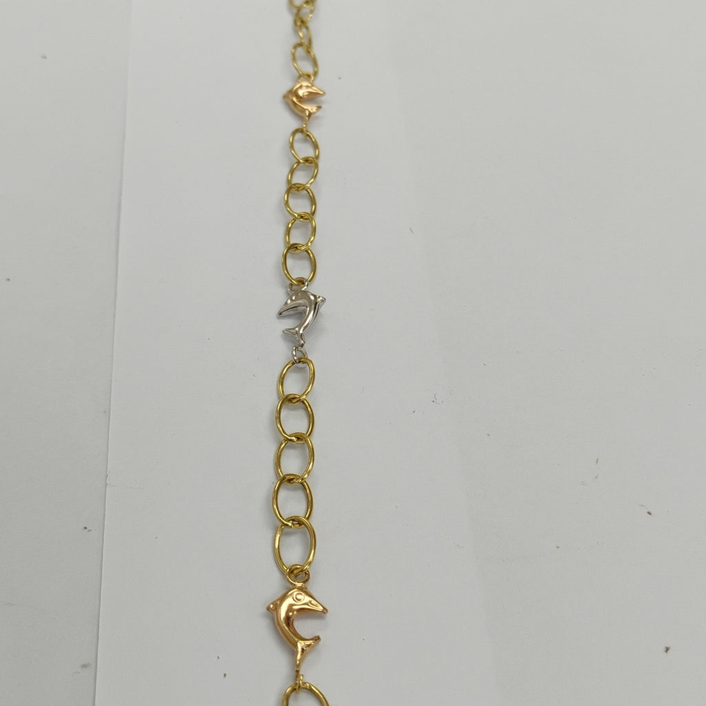 PULSERA ORO COMBINADO 10 K 2.2 GRMS (SEMINUEVO)