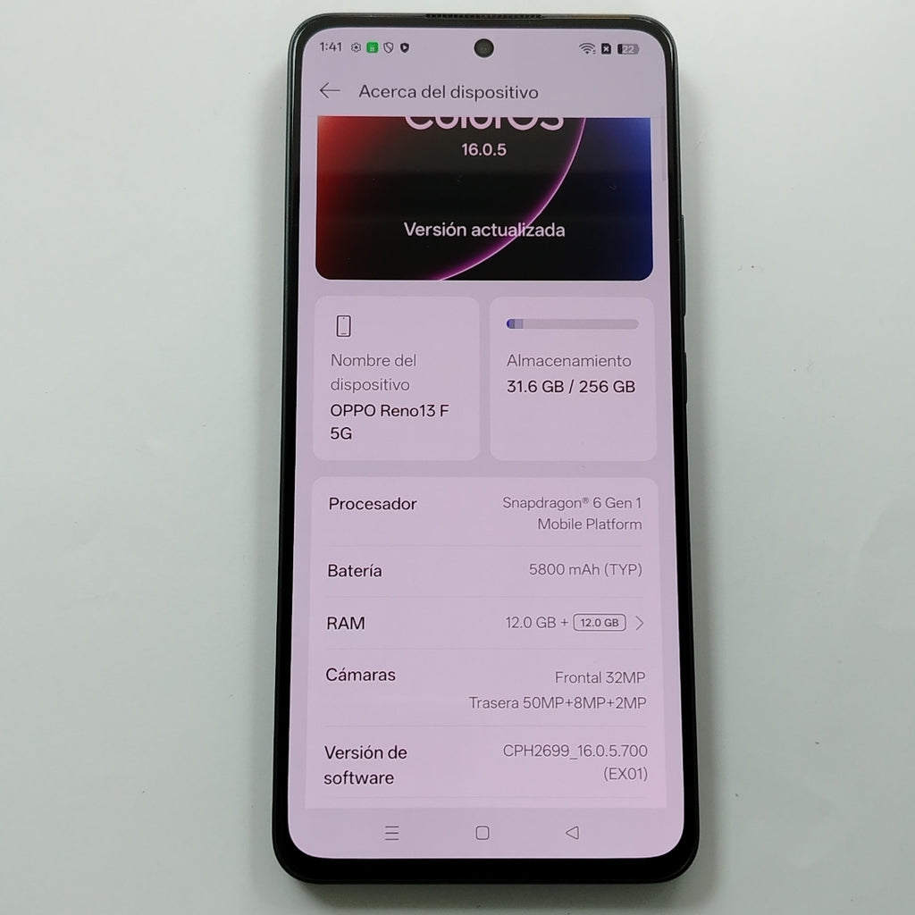 CELULAR OPPO RENO 13F 5G CPH2699 (2025) 256 GB 12 GB RAM (SEMINUEVO)