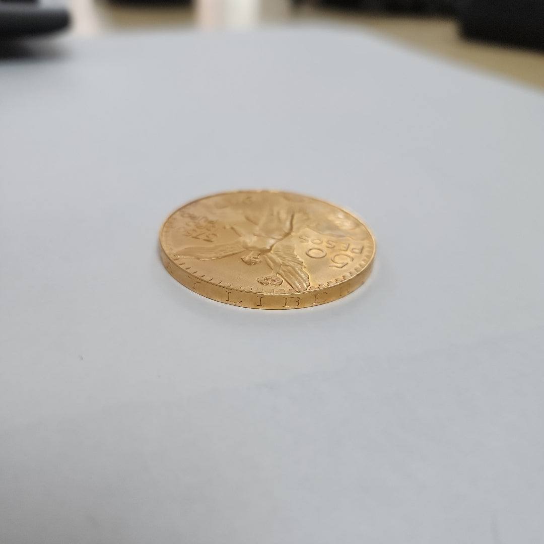 K1 41,60 GRMS 21 K IDENTIFICACIÓN MONEDA NOMINATIVA MONEDAS PESOS 50 PESOS (SEMINUEVO)