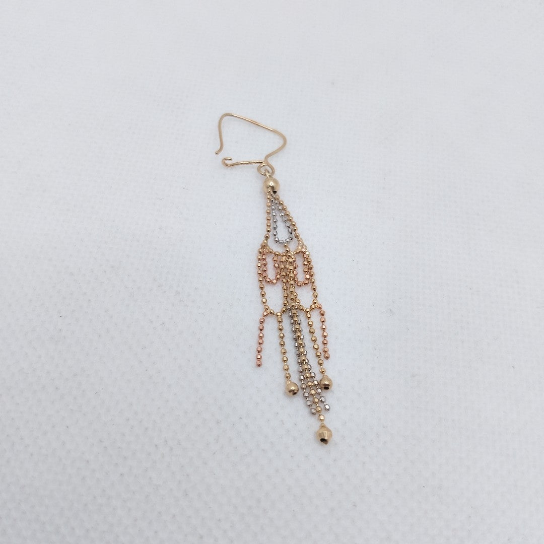 ARETES PAR ORO COMBINADO 14 K 2.3 GRMS (SEMINUEVO)