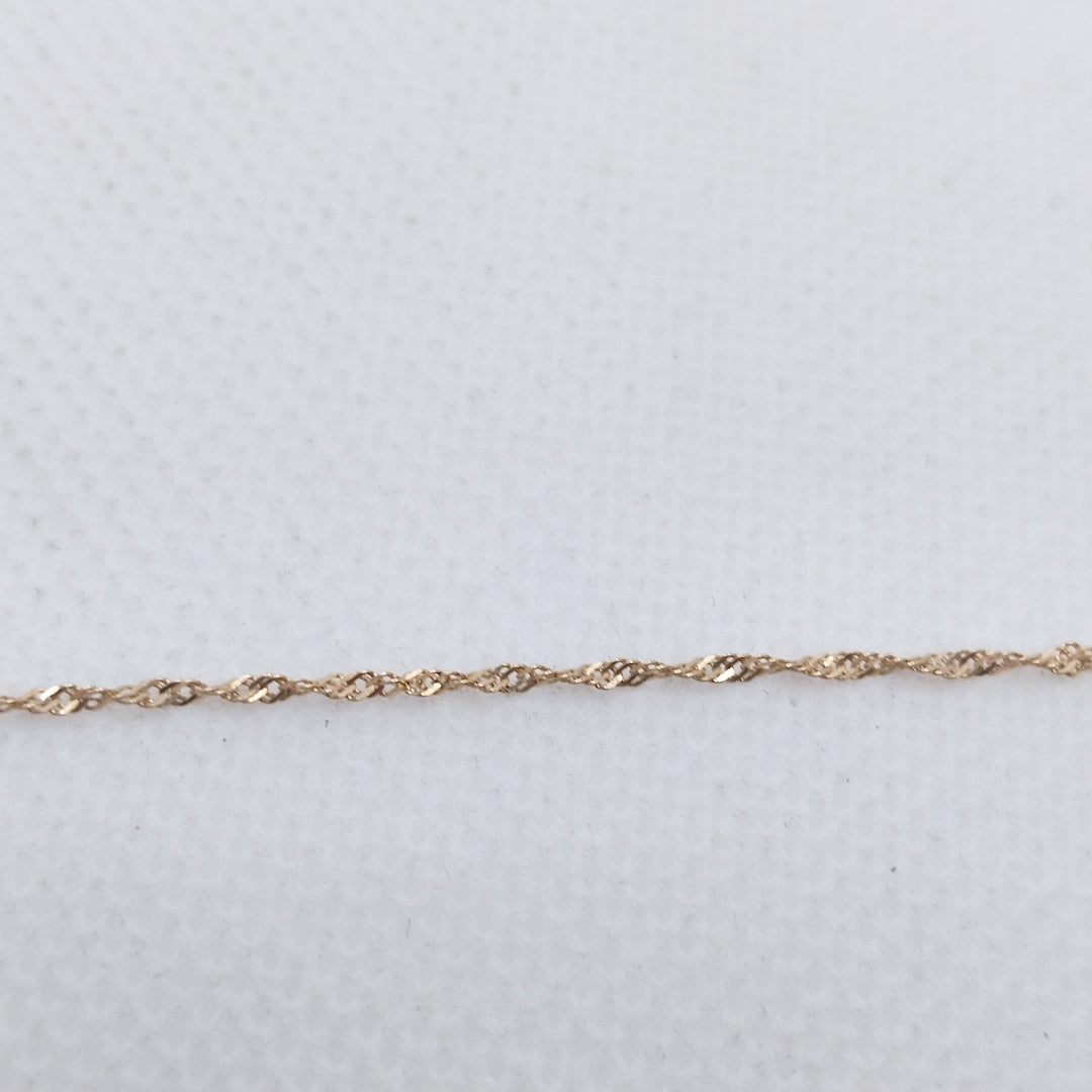 CADENA, MEDALLA RELIGIOSA ORO 10 K 2 GRMS (SEMINUEVO)