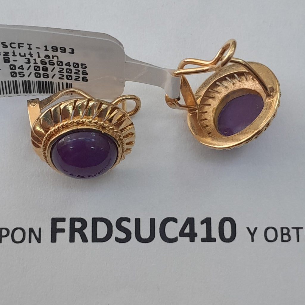 ARRACADAS PAR ORO 10 K 6.8 GRMS (SEMINUEVO)