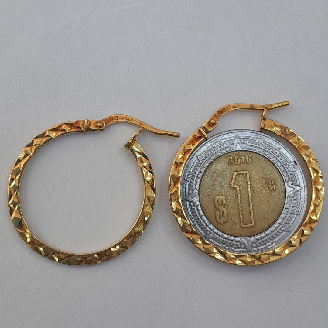 ARRACADAS PAR ORO 10 K 1.1 GRMS (SEMINUEVO)