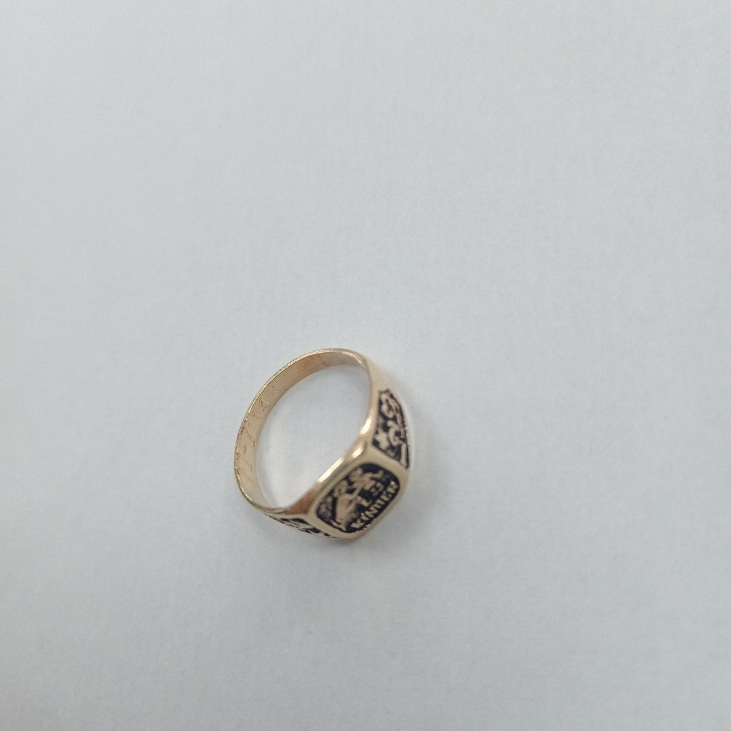 ANILLO DE GRADUACIÓN ORO 14 K 1.5 GRMS (SEMINUEVO)