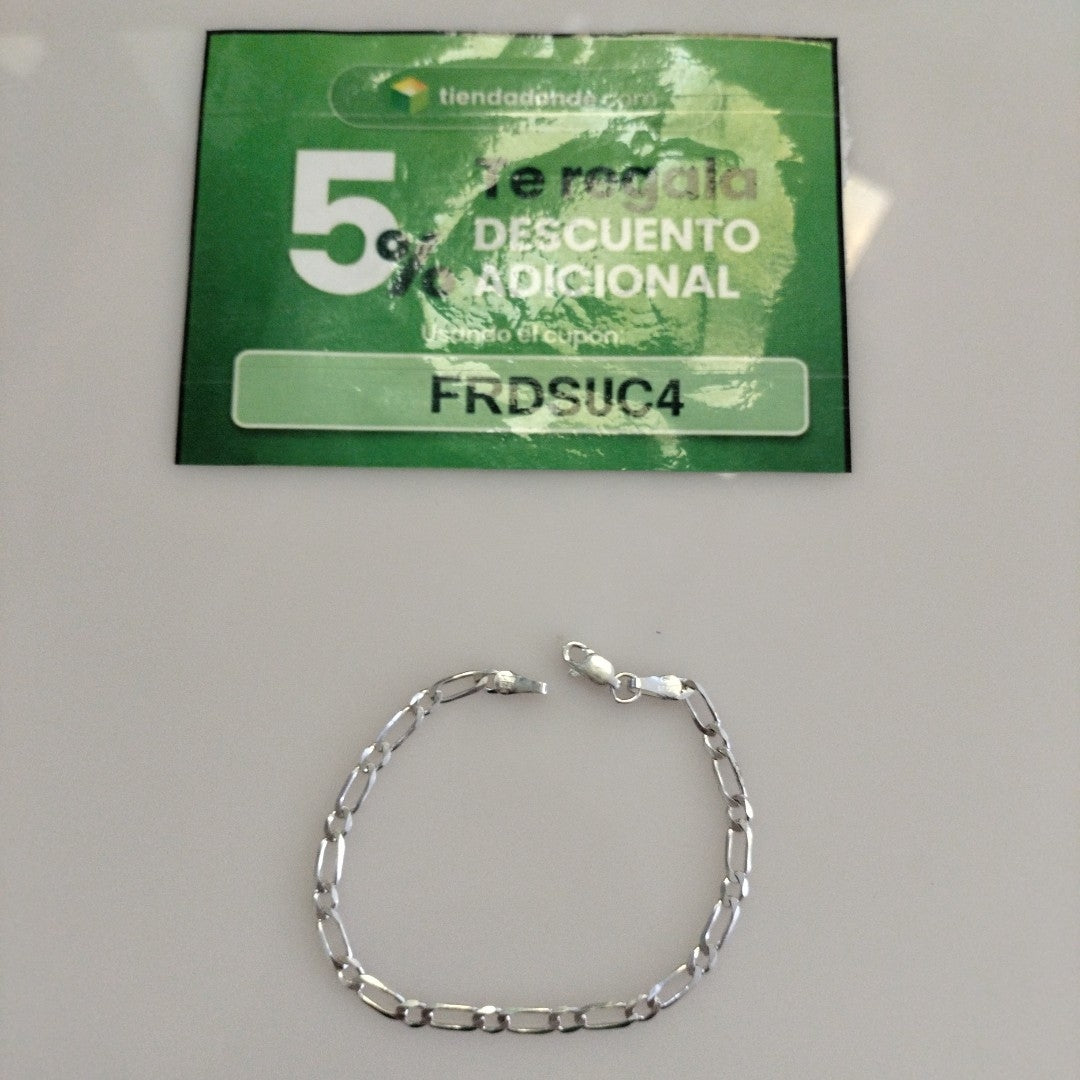 PULSERA TEJIDO 1X1 PLATA .925 18 CM 3.4 GR (NUEVO)