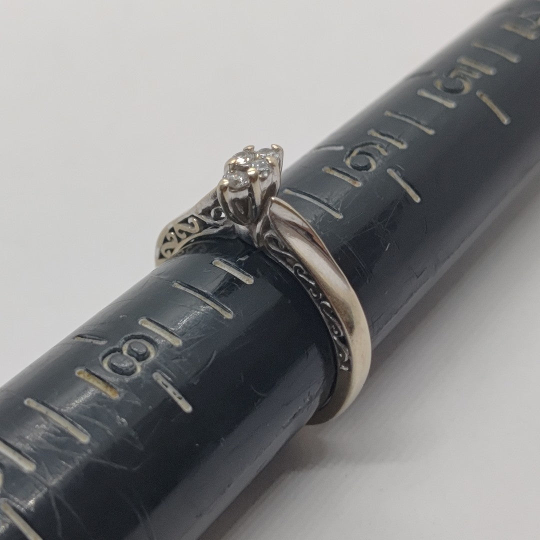 ANILLITO ORO, ORO BLANCO 14 K 2.8 GRMS (SEMINUEVO)