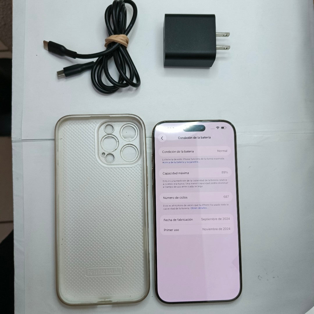 CELULAR APPLE IPHONE 16 PRO MAX A3295 (2024) 512 GB 8 GB RAM (SEMINUEVO)