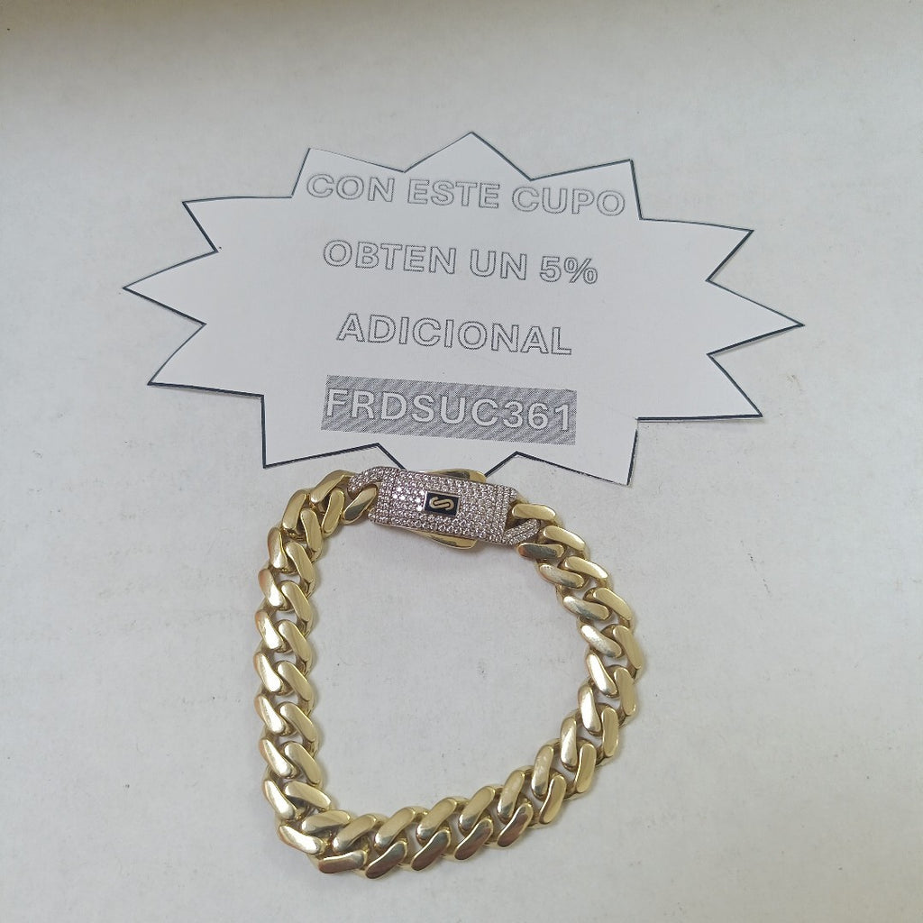 PULSERA MONACO ORO 10K 11.1 (NUEVO)