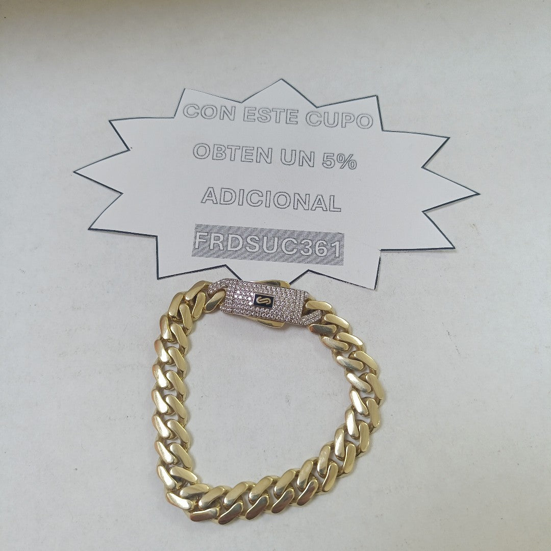 PULSERA MONACO ORO 10K 11.1 (NUEVO)