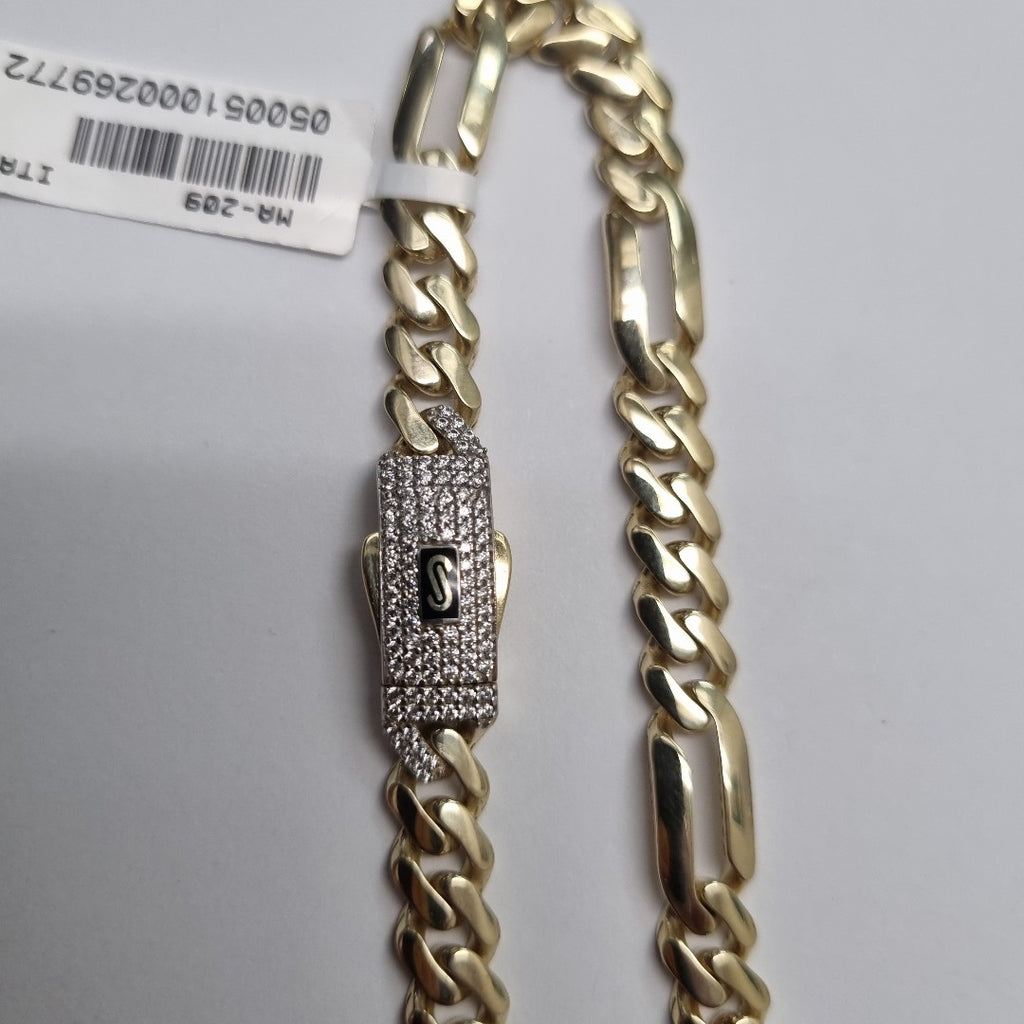 PULSERA CABALLERO MONACO ORO 10K 7.7 (NUEVO)