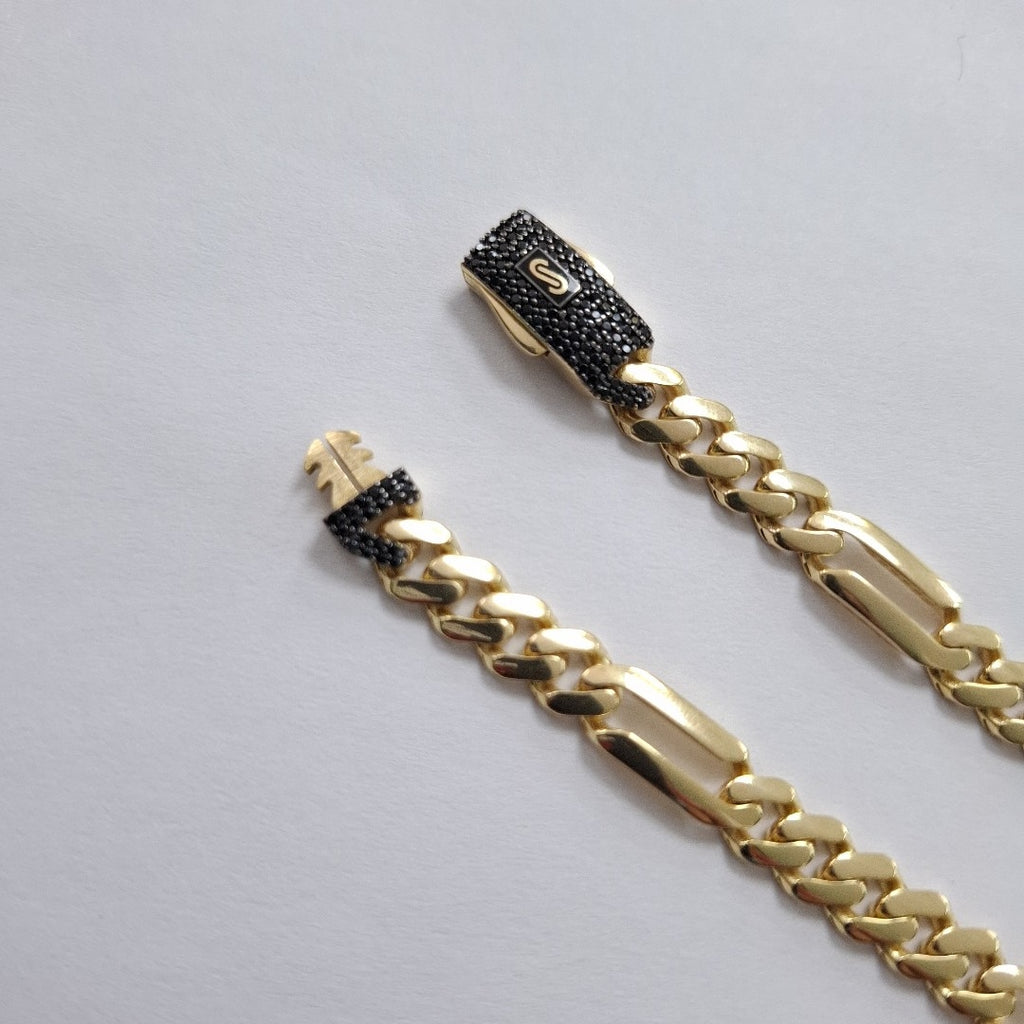 PULSERA CABALLERO MONACO ORO 10K 6.9 (NUEVO)