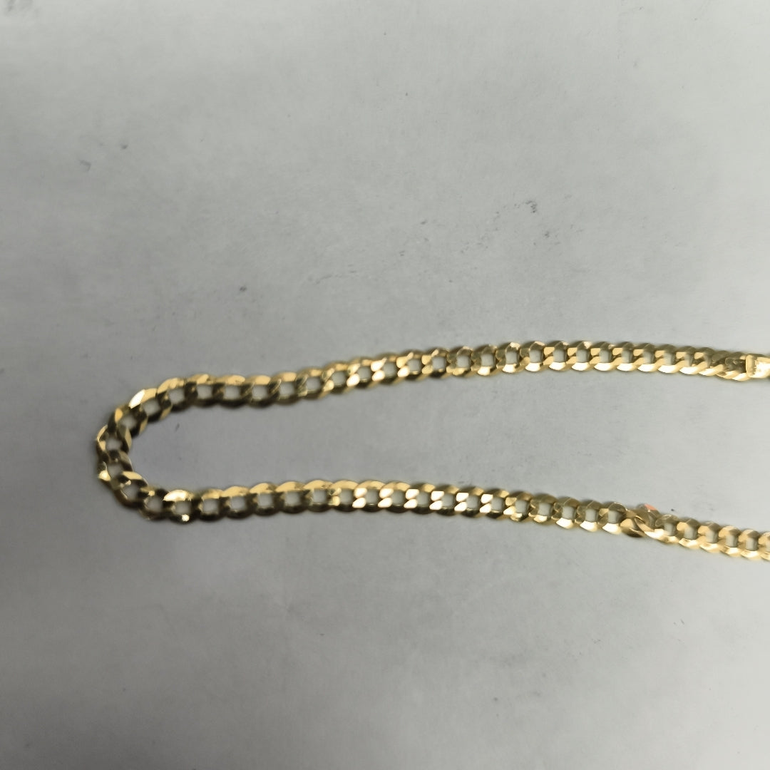 PULSERAS CABALLERO BARBADA AMARILLA ORO 14K 2.9 (NUEVO)