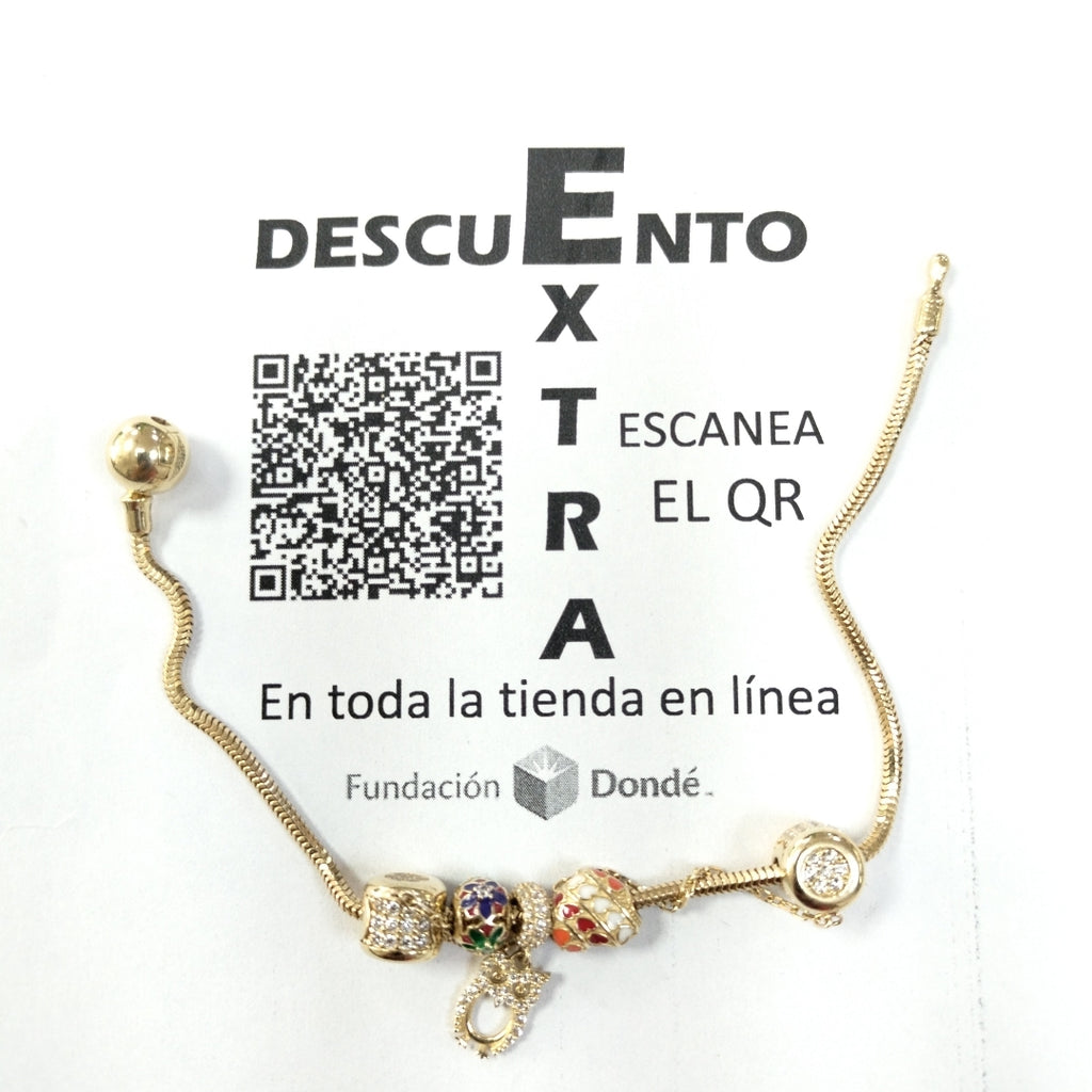 PULSERA CHARM ORO 14K 12 (NUEVO)