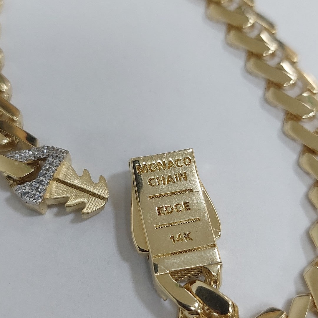 PULSERA CABALLERO MONACO ORO 14K 14.4 (NUEVO)
