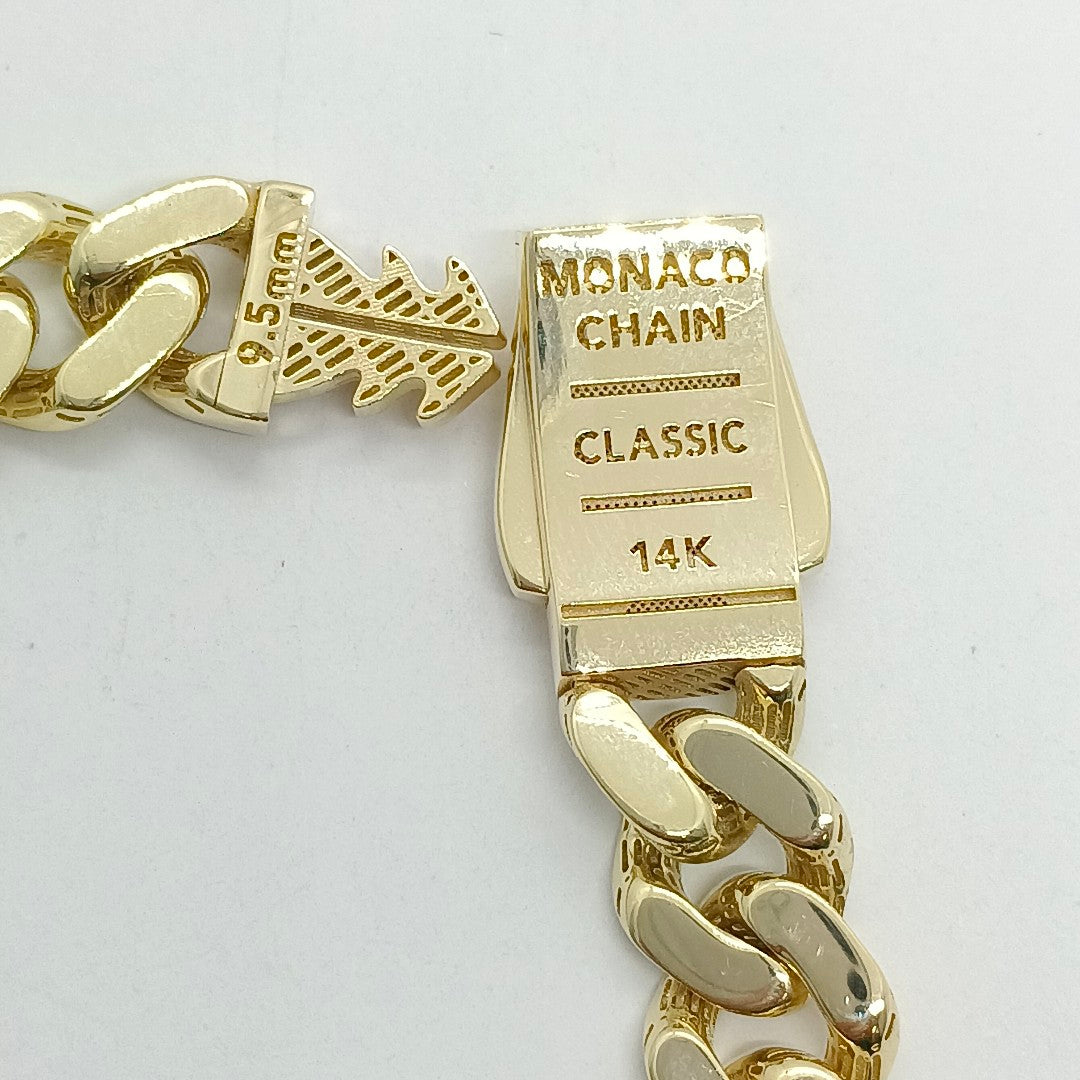 PULSERA CABALLERO MONACO ORO 14K 13.5 (NUEVO)