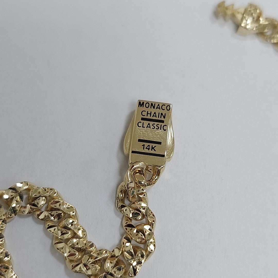 PULSERA CABALLERO MONACO ORO 14K 6 (NUEVO)
