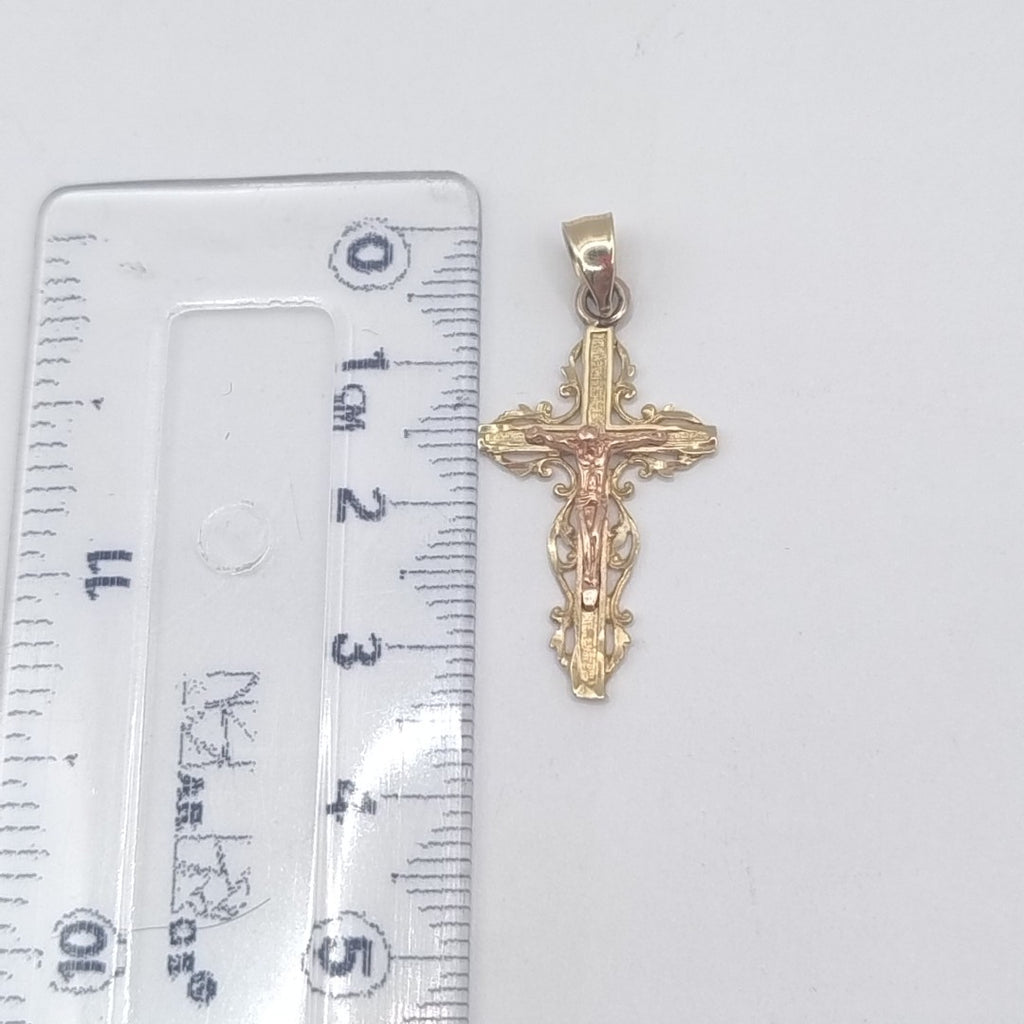 CRUCIFIJO ORO 10 K 1.5 GRMS (SEMINUEVO)