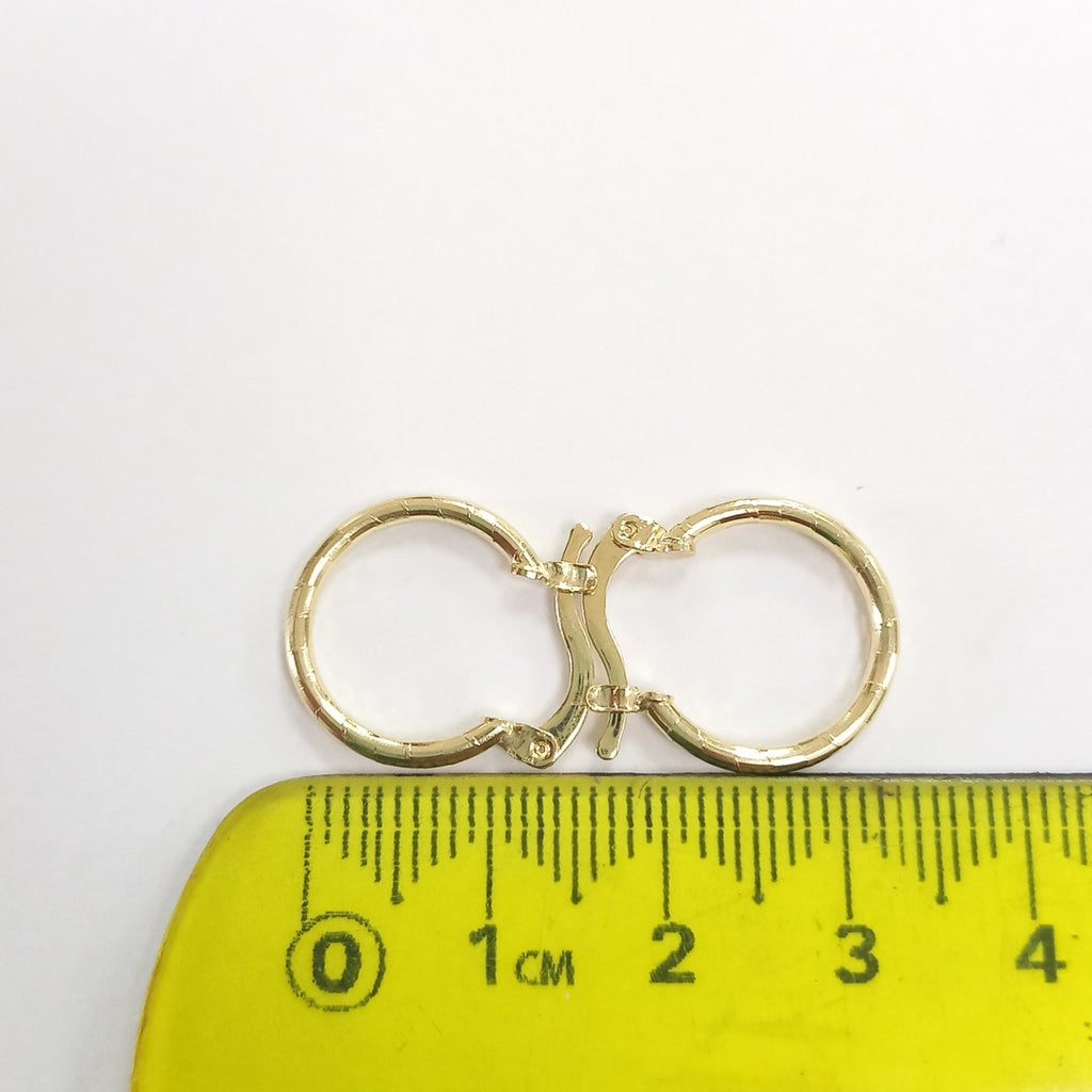 ARETES ARRACADAS ESTRIADAS 14K 1.4 GR (NUEVO)