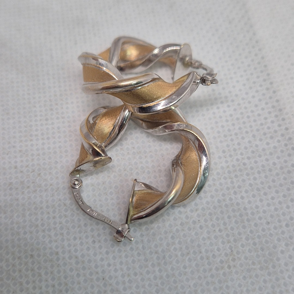 ARRACADAS PAR ORO COMBINADO 14 K 3.7 GRMS (SEMINUEVO)