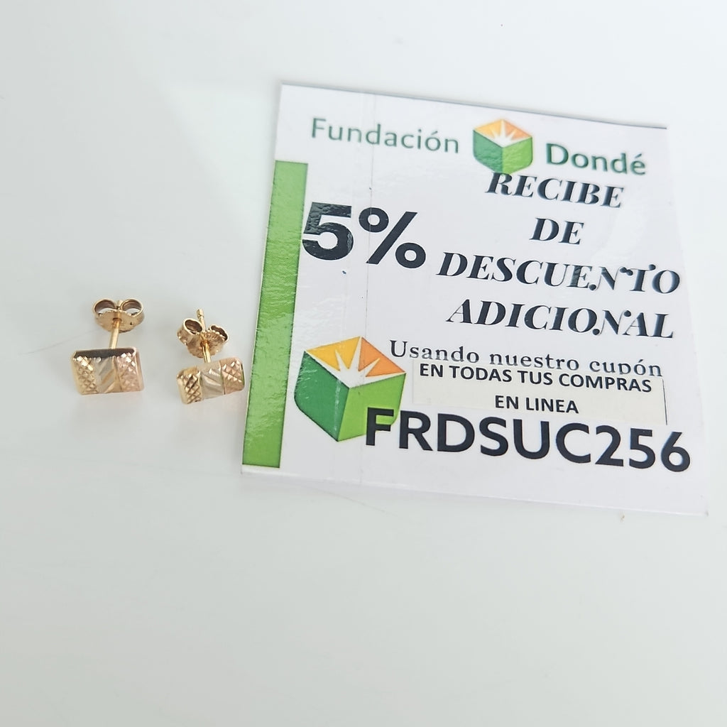 BROQUELES PAR ORO COMBINADO 14 K 1.5 GRMS (SEMINUEVO)