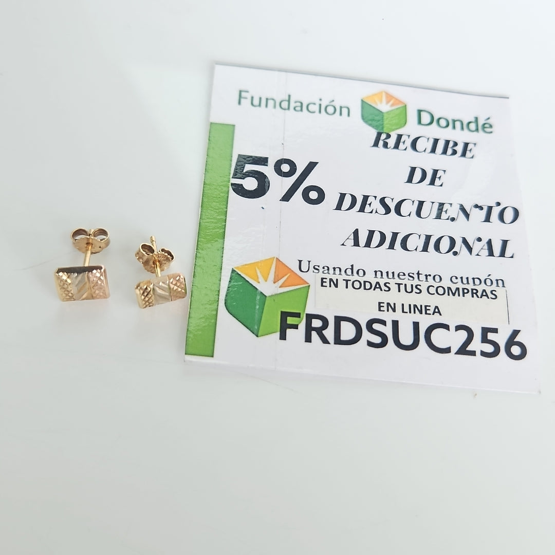 BROQUELES PAR ORO COMBINADO 14 K 1.5 GRMS (SEMINUEVO)