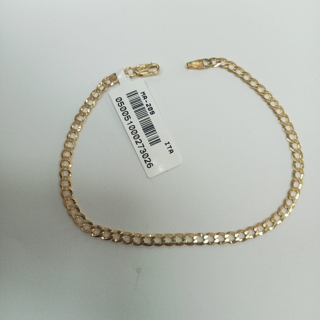 PULSERAS DAMA BARBADA AMARILLA ORO 14K 2.4 (NUEVO)