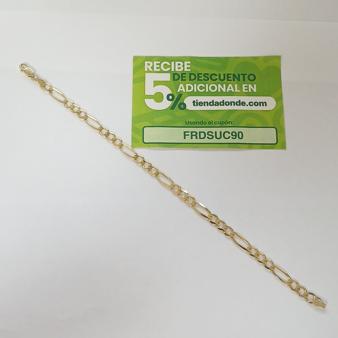 PULSERAS CABALLERO CARTIER 3 1 AMARILLA ORO 14K 7.3 (NUEVO)
