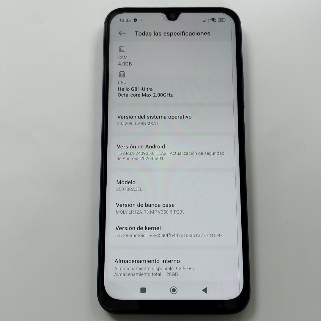 CELULAR XIAOMI REDMI 15C 25078RA3EL (2025) 128 GB 4 GB RAM (SEMINUEVO)