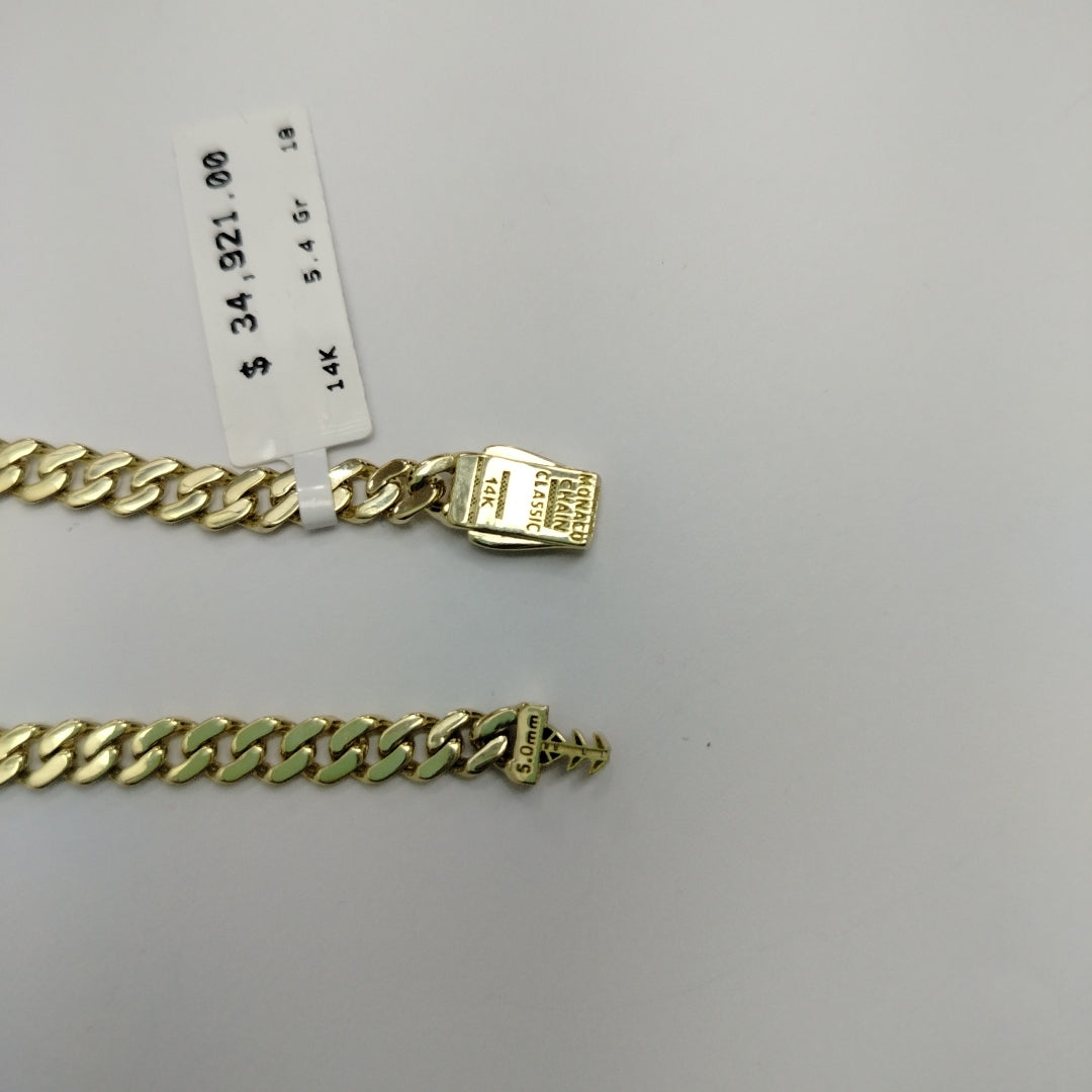 PULSERA MONACO ORO 14K 5.4 (NUEVO)
