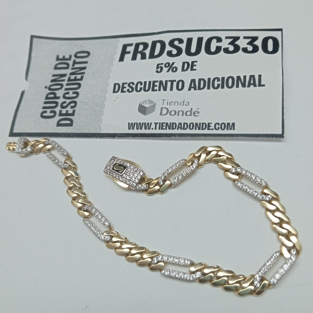 PULSERA MONACO ORO 10K 5.2 (NUEVO)