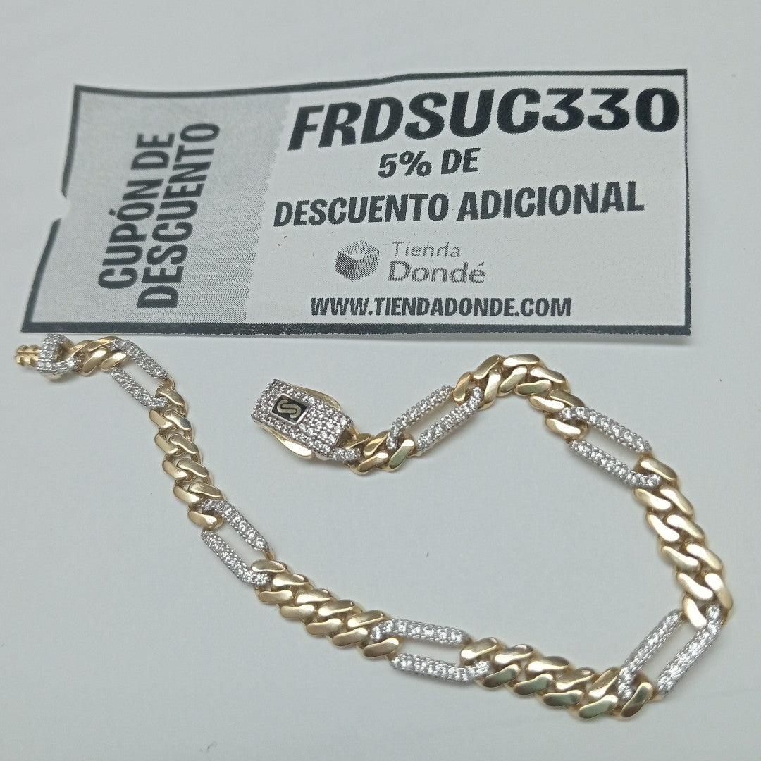 PULSERA MONACO ORO 10K 5.2 (NUEVO)